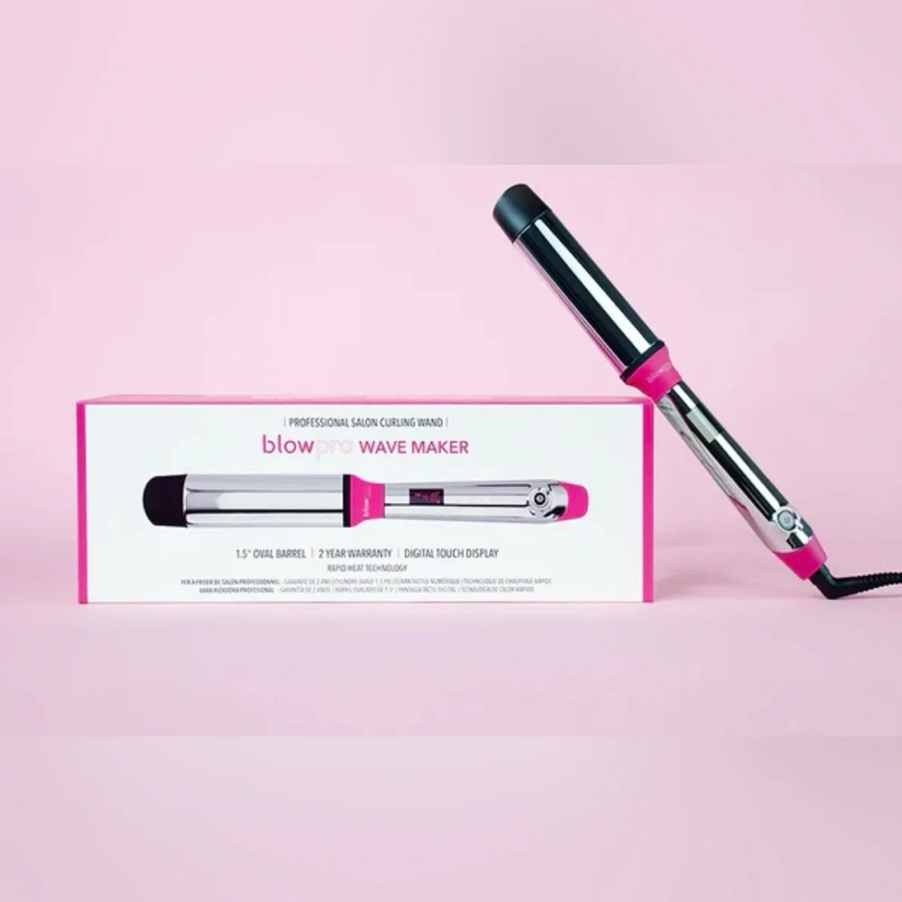 Pink and Silver Wave Maker Curling Wand